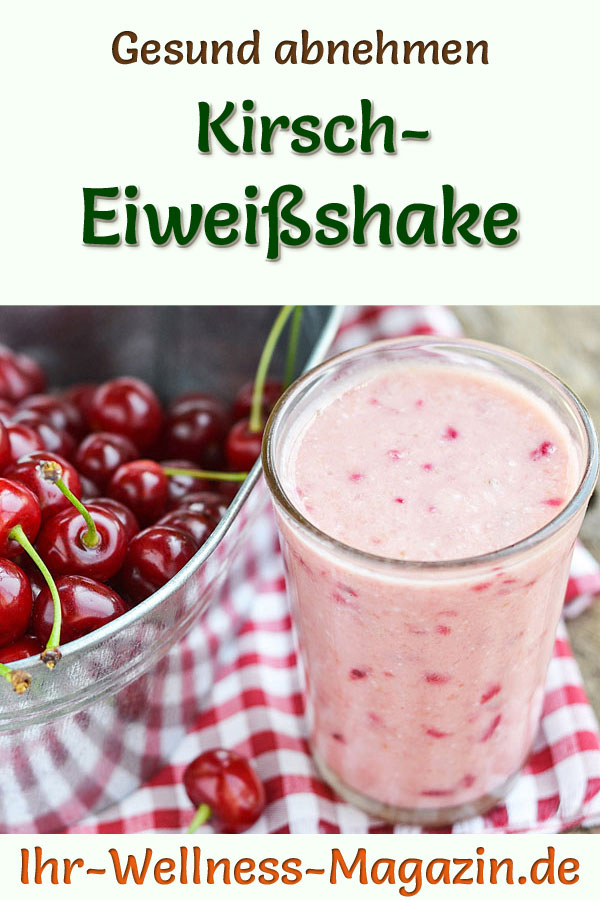 Kirsch Eiweißshake Low Carb Eiweiß Diät Rezept zum Abnehmen