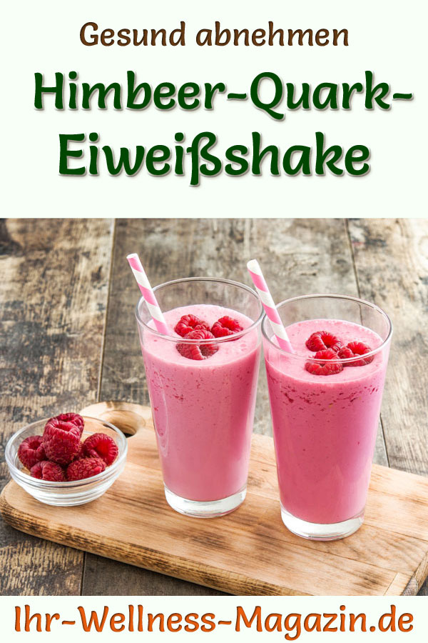 Himbeer Quark Eiweißshake Low Carb Eiweiß Diät Rezept zum Abnehmen