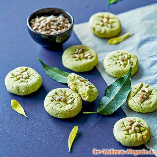 Low Carb Protein-Plätzchen mit Matcha