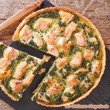 Quiche mit Lachs und Spinat