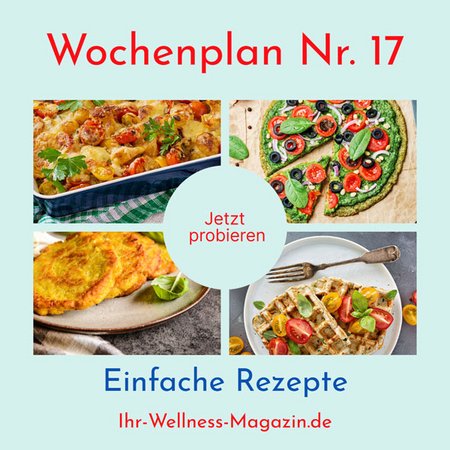 Wochenplan Nr. 17: Rezepte für Gemüse-Auflauf, Kräuter-Waffeln, herzhafte Muffins ...