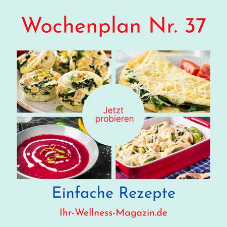 Wochenplan Nr. 37: Rezepte für Pizza Hawaii, Muffins mit Hähnchen, Rosenkohl-Auflauf ...