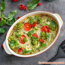 Low-Carb-Auflauf mit Brokkoli und Tomate