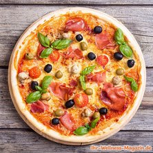 Low-Carb-Pizza mit Schinken