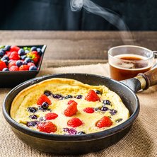 Low Carb Quark-Pfannkuchen mit Beeren