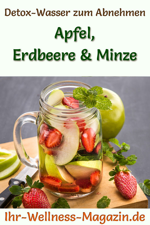 Apfel-Erdbeer-Minze-Wasser - Rezept Für Infused Water - Detox-Wasser