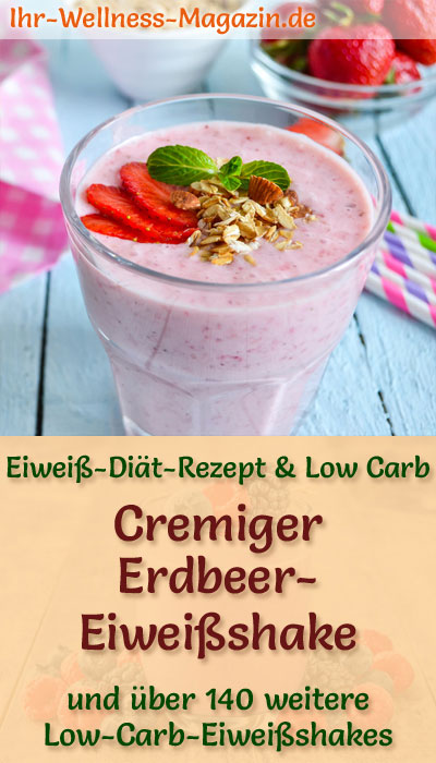 Erdbeer Eiweissshake Low Carb Eiweiss Diat Rezept Zum Abnehmen