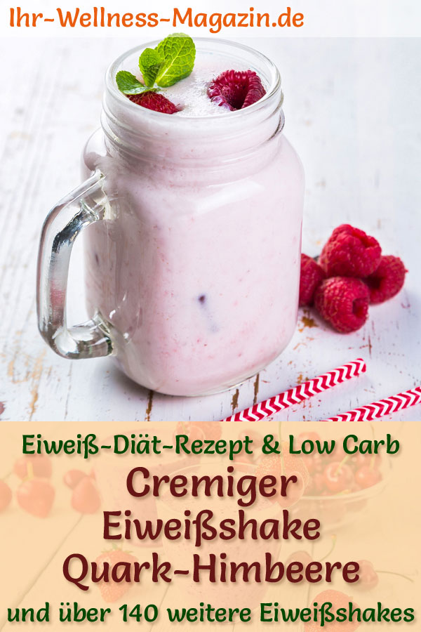 Eiweißshake mit Quark und Himbeeren - Low-Carb-Eiweiß-Diät-Rezept zum ...