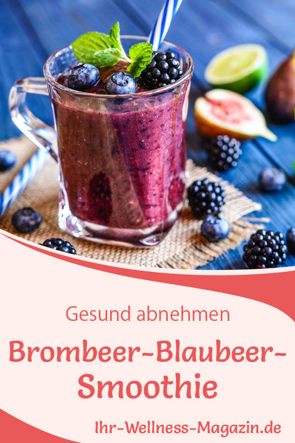 Brombeer-Blaubeer-Smoothie - gesundes Rezept zum Abnehmen