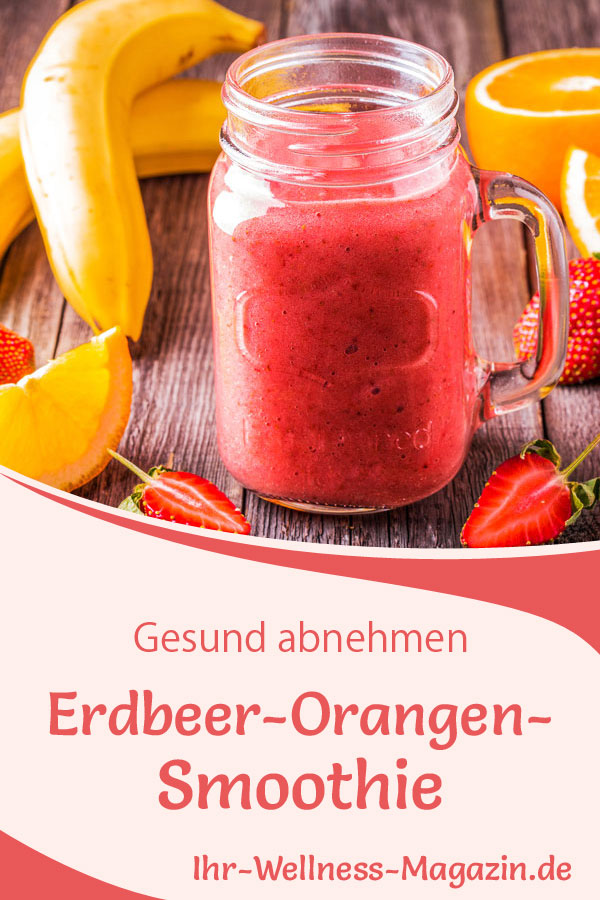 Erdbeer-Orangen-Smoothie - gesundes Rezept zum Abnehmen