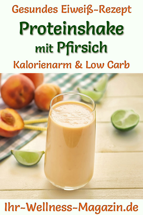 Proteinshake auf Basis Pfirsich