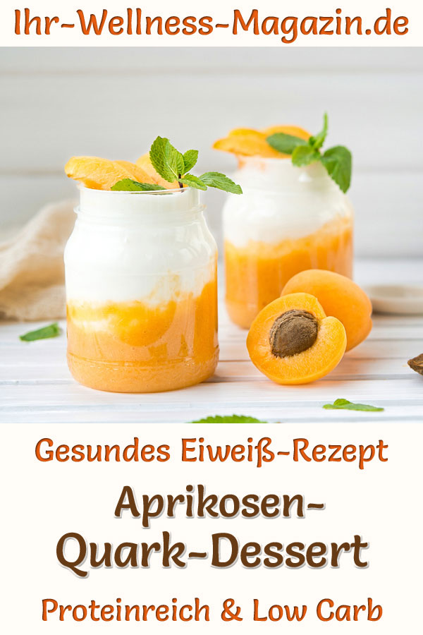 Schnelles AprikosenQuarkDessert im Glas LowCarb