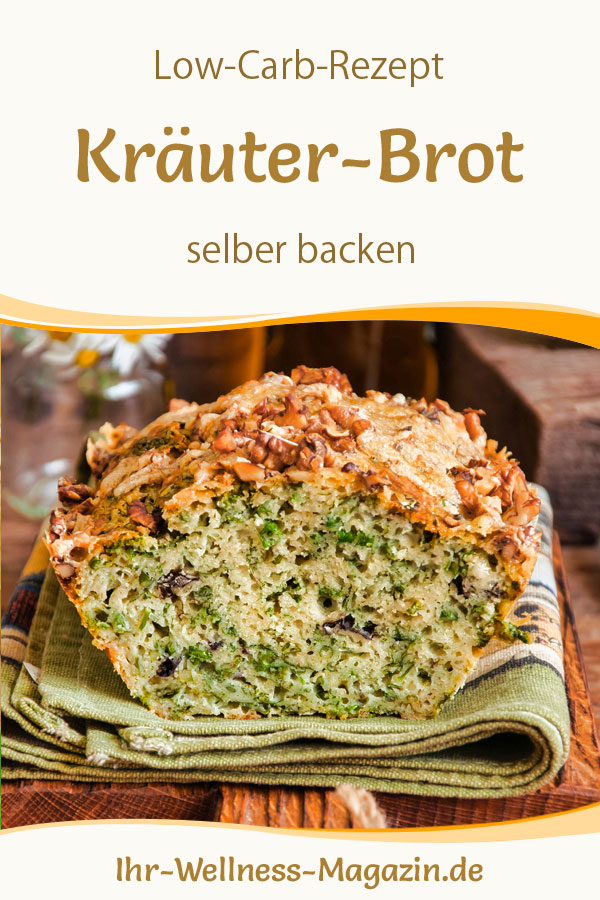 Low Carb Kräuter-Brot - gesundes Rezept zum Brot backen