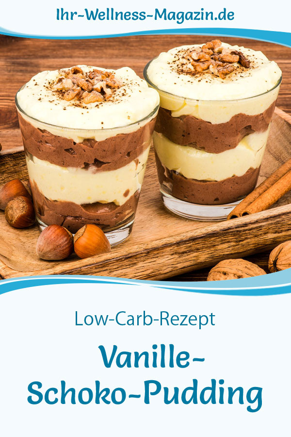 Low Carb Vanille-Schoko-Pudding-Dessert Im Glas - Rezept Für Nachtisch