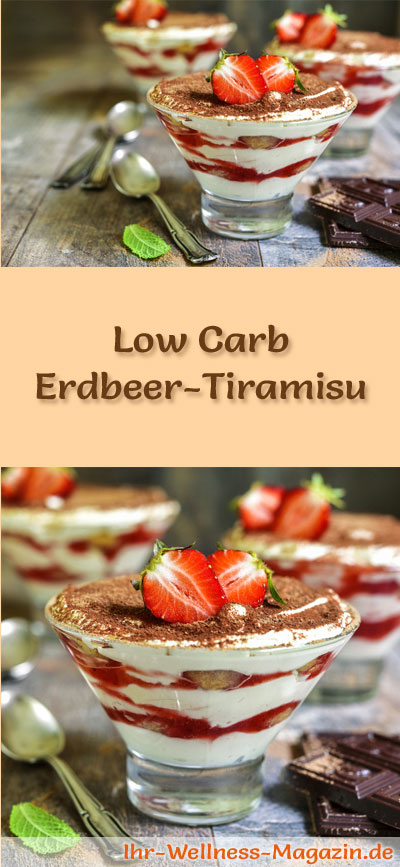 Low Carb Erdbeer-Tiramisu-Dessert im Glas - Rezept für ...