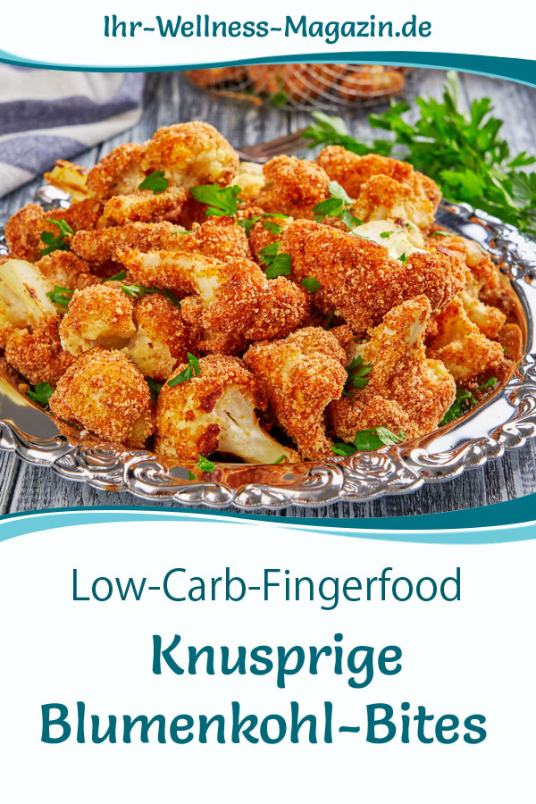 Knusprige Blumenkohl-Bites - Low-Carb-Fingerfood-Rezept