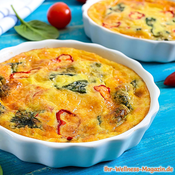 Ofen-Frittata mit Gemüse - Low-Carb-Rezept zum Abnehmen