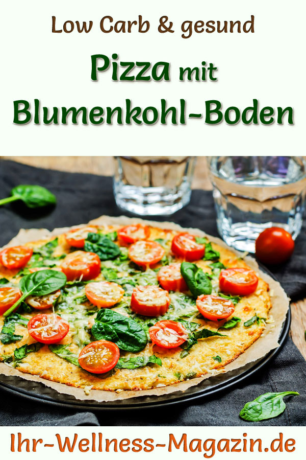 Low Carb Blumenkohl-Pizza - Gesundes, Vegetarisches Hauptgericht