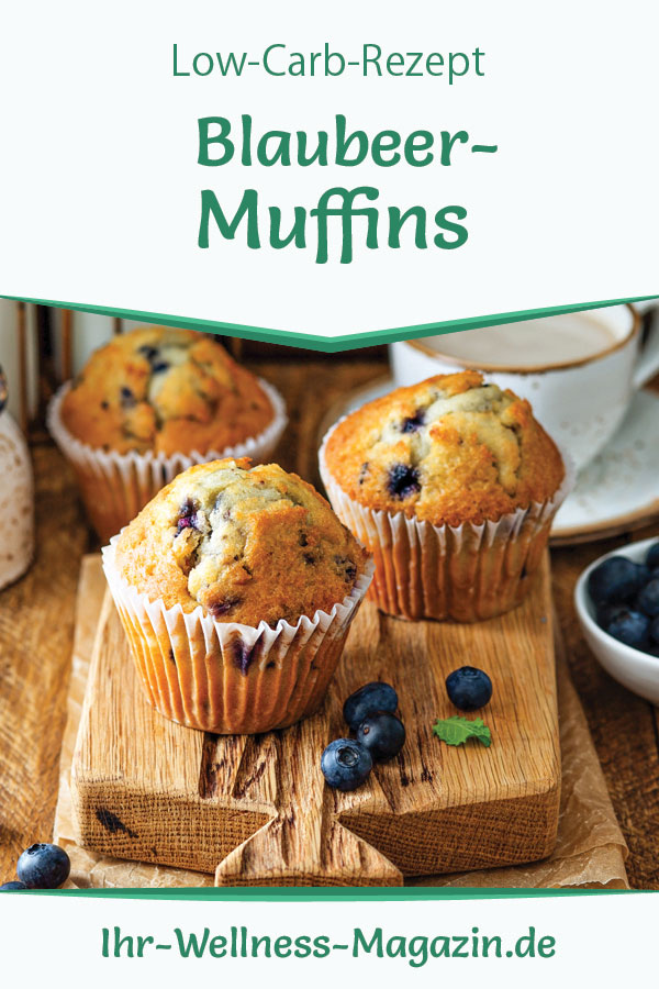 Schnelle, saftige Blaubeer-Muffins - Low-Carb-Rezept ohne Zucker