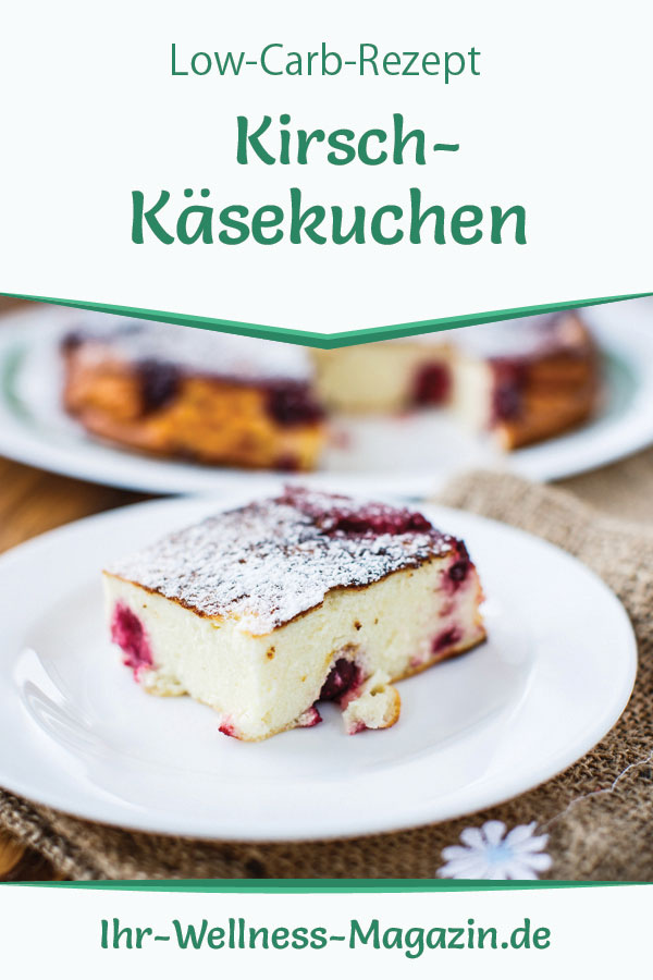 Saftiger Low Carb Kirsch-Käsekuchen - Rezept Ohne Zucker