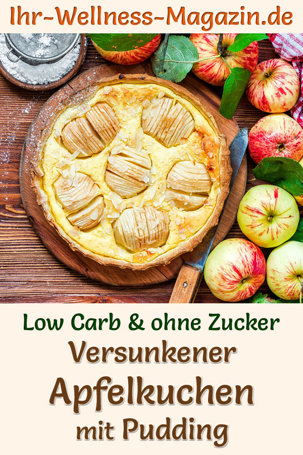 Versunkener Low Carb Apfelkuchen Mit Pudding Rezept Ohne Zucker Hot