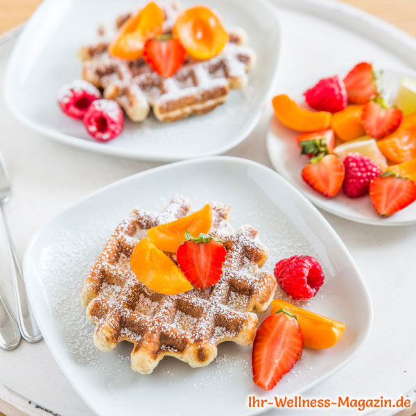 Low-Carb Cheesecake Waffeln