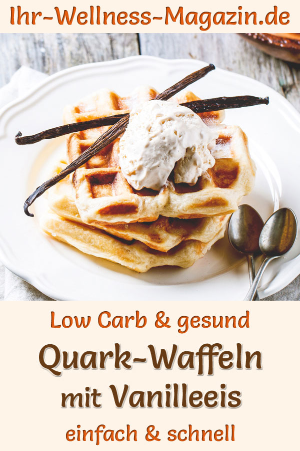 Low Carb Quark Waffeln Mit Vanilleeis Susses Waffel Rezept